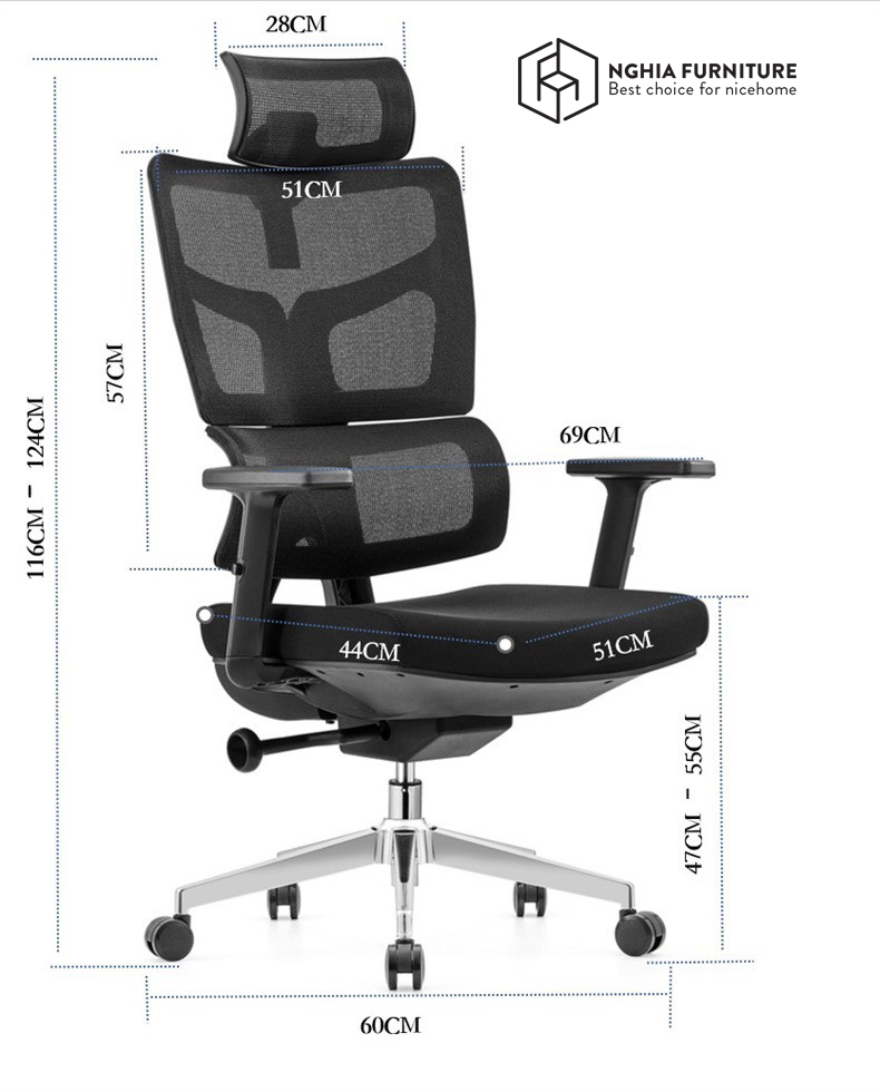 Thái Công Ghế công thái học Ergonomic 06
